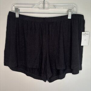 NORDSTROM RACK NEW Pajama Short Women's Large Black Pullon Stretch Comfy